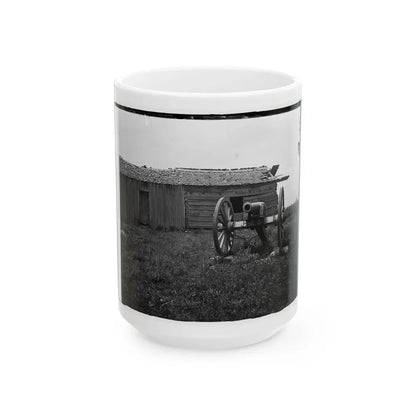 Cannon And Cabin At Chickamauga And Chattanooga National Military Park (U.S. Civil War) White Coffee Mug 15oz - Go Mug Yourself