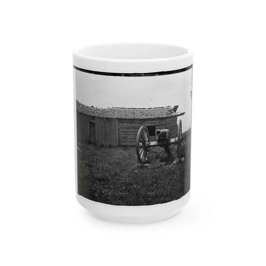 Cannon And Cabin At Chickamauga And Chattanooga National Military Park (U.S. Civil War) White Coffee Mug 15oz - Go Mug Yourself