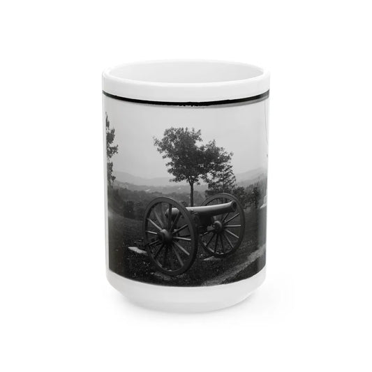 Cannon At Chickamauga And Chattanooga National Military Park (U.S. Civil War) White Coffee Mug-15oz-Go Mug Yourself