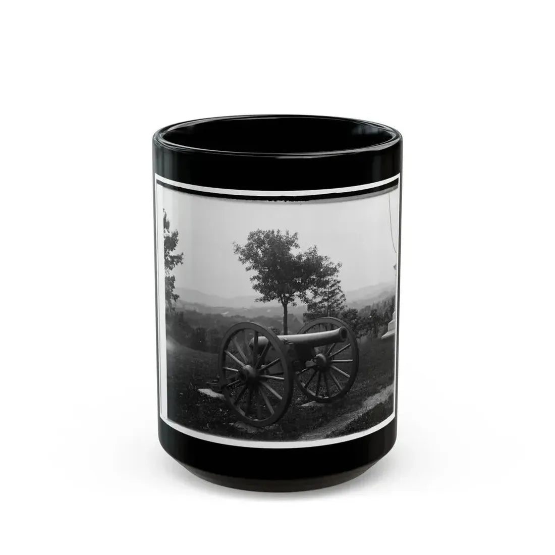 Cannon At Chickamauga And Chattanooga National Military Park (U.S. Civil War) Black Coffee Mug 15oz - Go Mug Yourself
