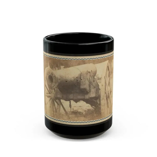 Cannon Mounted In The Camp Of Duryea's And Bainbridge's Batteries, 15th Arkansas Confederate Infantry, Port Hudson, Louisiana 001 (U.S. Civil War) Black Coffee Mug 15oz - Go Mug Yourself
