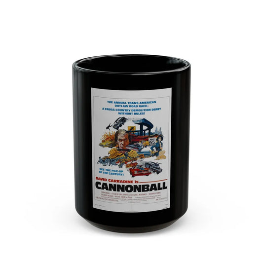 CANNONBALL 1976 Movie Poster - Black Coffee Mug-15oz-Go Mug Yourself