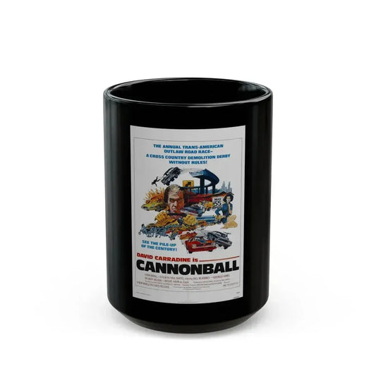 CANNONBALL 1976 Movie Poster - Black Coffee Mug 15oz - Go Mug Yourself