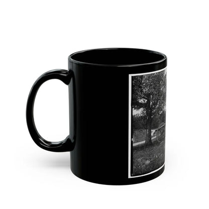 Cannons, Monument, And Cabin At Chickamauga And Chattanooga National Military Park (U.S. Civil War) Black Coffee Mug-Go Mug Yourself