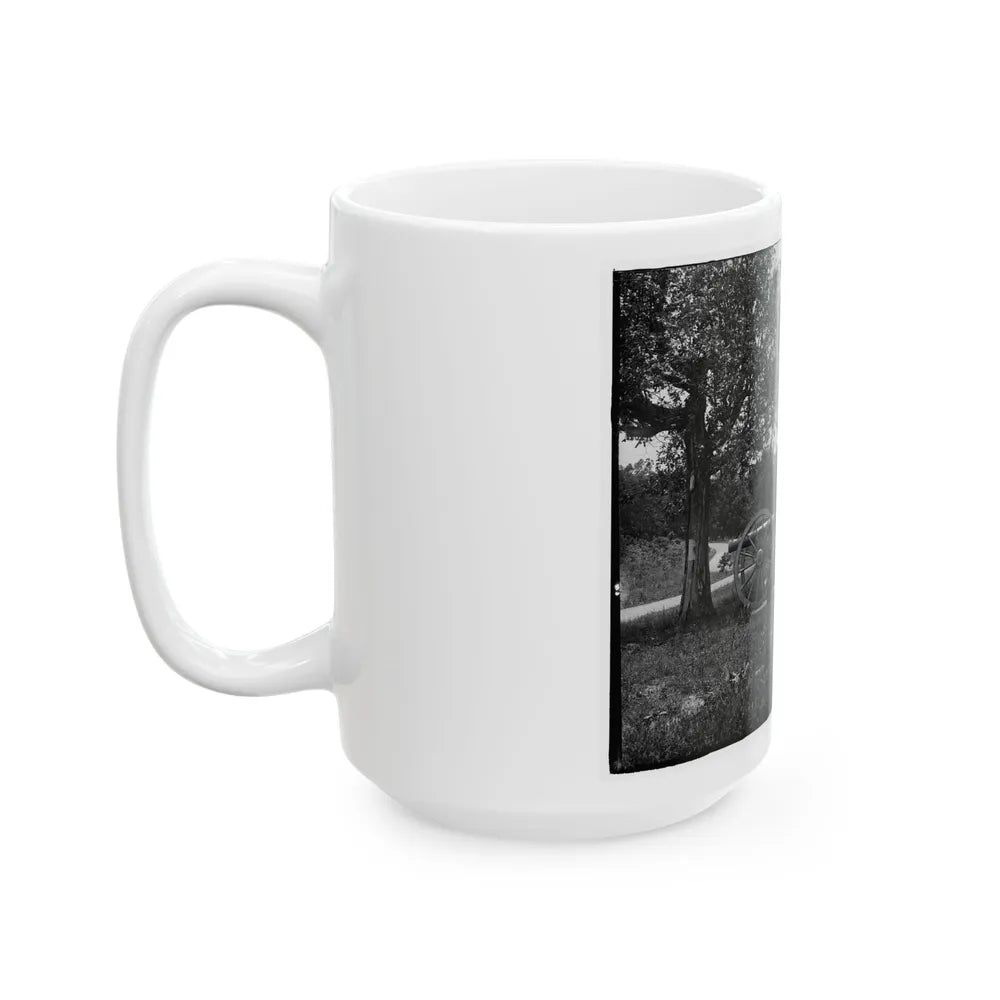 Cannons, Monument, And Cabin At Chickamauga And Chattanooga National Military Park (U.S. Civil War) White Coffee Mug-Go Mug Yourself