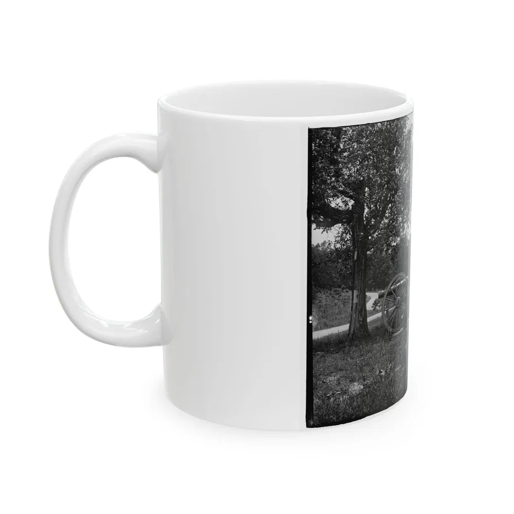 Cannons, Monument, And Cabin At Chickamauga And Chattanooga National Military Park (U.S. Civil War) White Coffee Mug-Go Mug Yourself