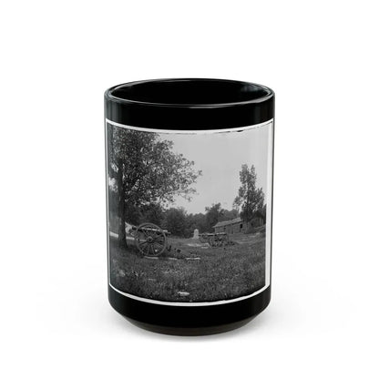 Cannons, Monument, And Cabin At Chickamauga And Chattanooga National Military Park (U.S. Civil War) Black Coffee Mug 15oz - Go Mug Yourself