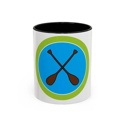 Canoeing (Boy Scout Merit Badge) Accent Coffee Mug 11oz Black - Go Mug Yourself