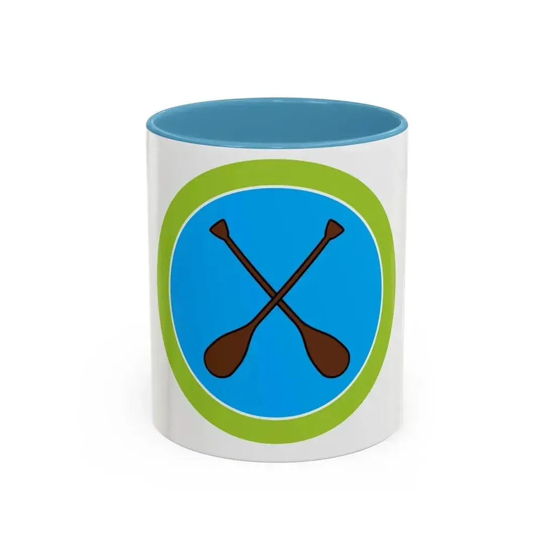 Canoeing (Boy Scout Merit Badge) Accent Coffee Mug 11oz Light Blue - Go Mug Yourself