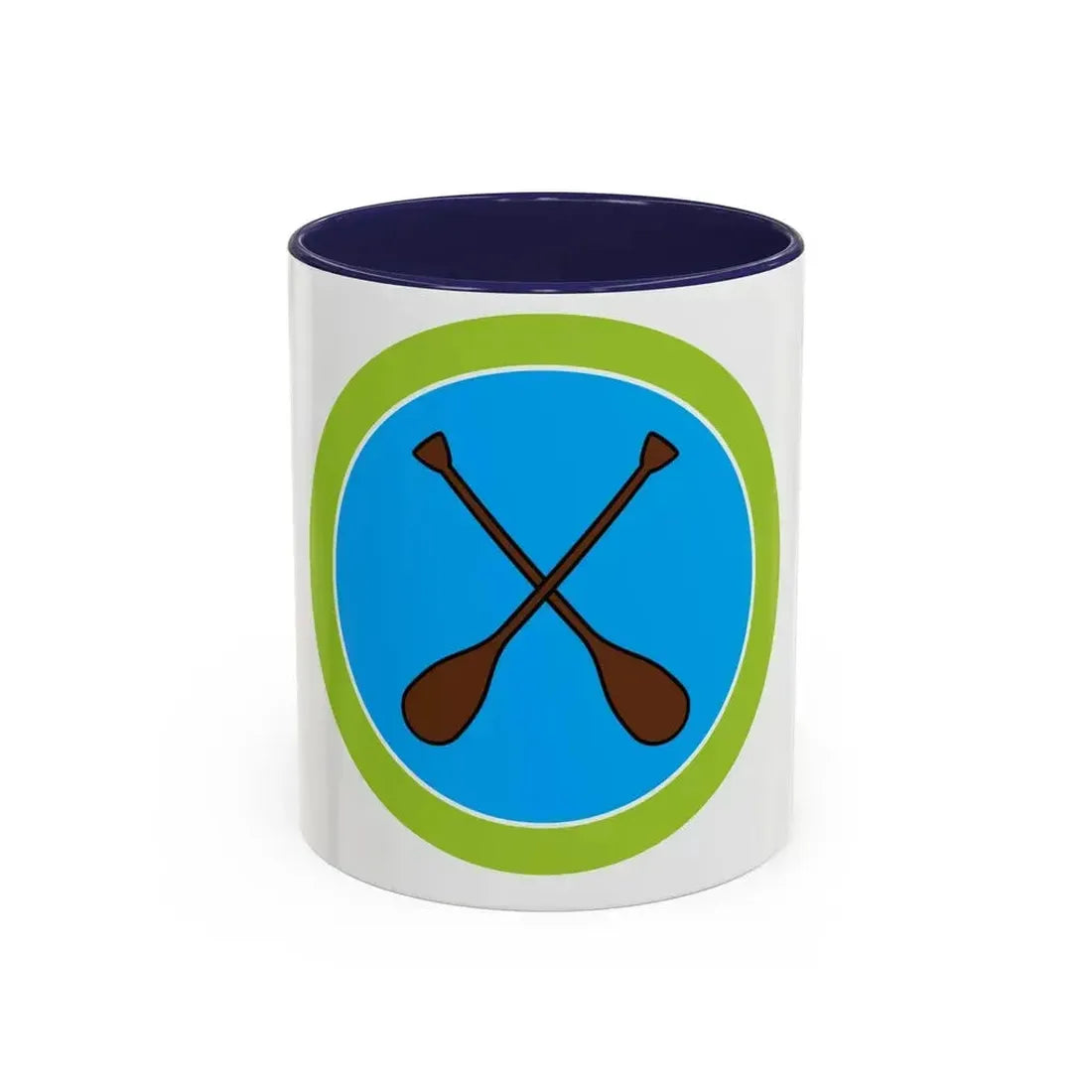 Canoeing (Boy Scout Merit Badge) Accent Coffee Mug 11oz Navy - Go Mug Yourself