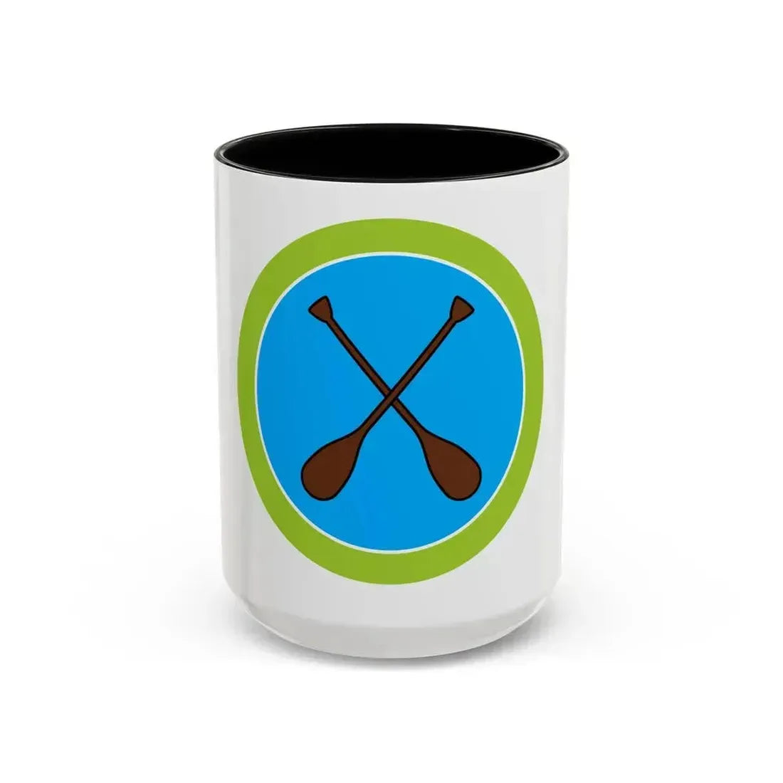 Canoeing (Boy Scout Merit Badge) Accent Coffee Mug 15oz Black - Go Mug Yourself