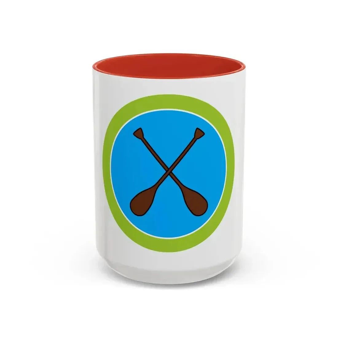 Canoeing (Boy Scout Merit Badge) Accent Coffee Mug 15oz Red - Go Mug Yourself