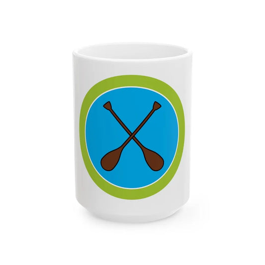 Canoeing (Boy Scout Merit Badge) White Coffee Mug-15oz-Go Mug Yourself