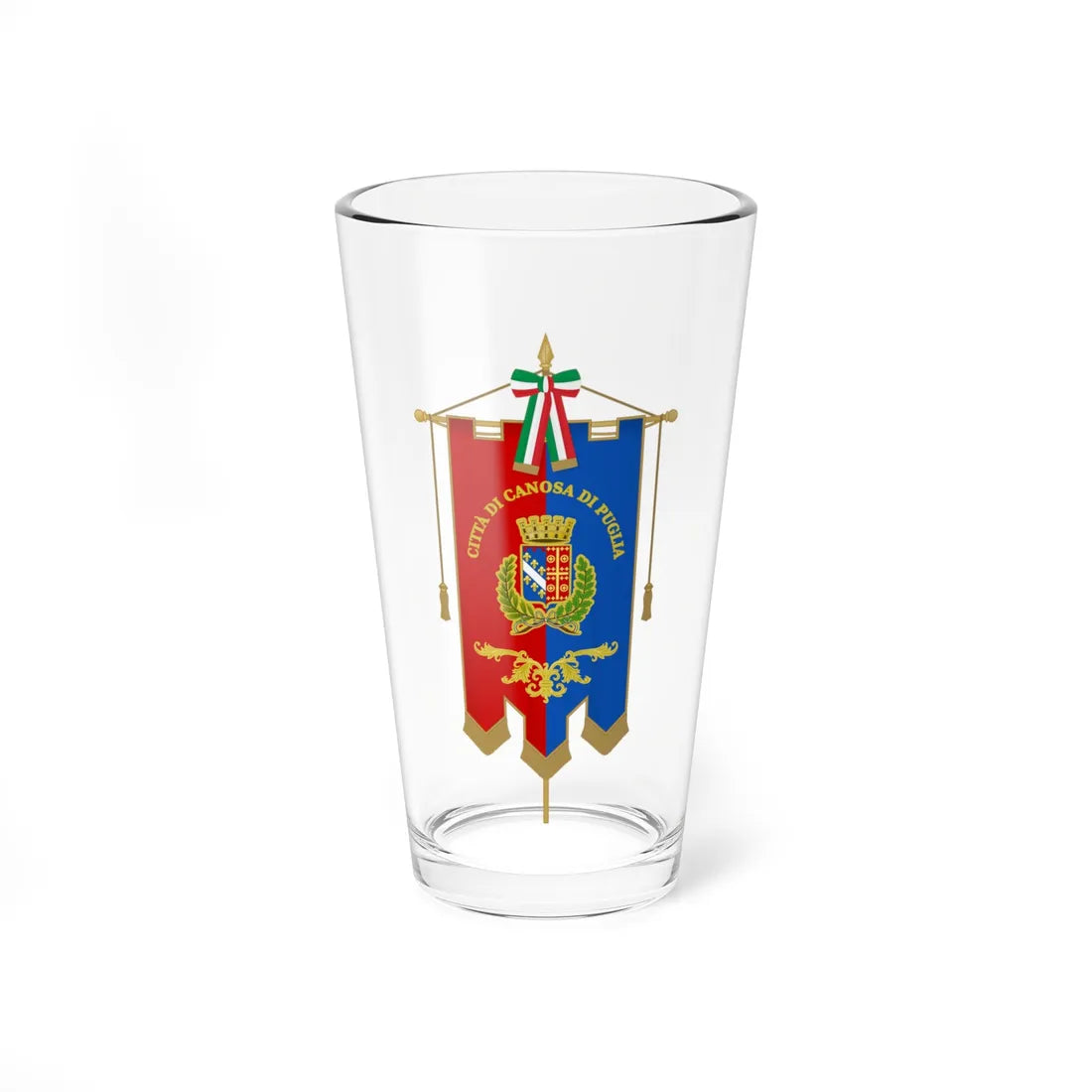Canosa di Puglia-Gonfalone (Italy) Pint Glass 16oz 16oz - Go Mug Yourself
