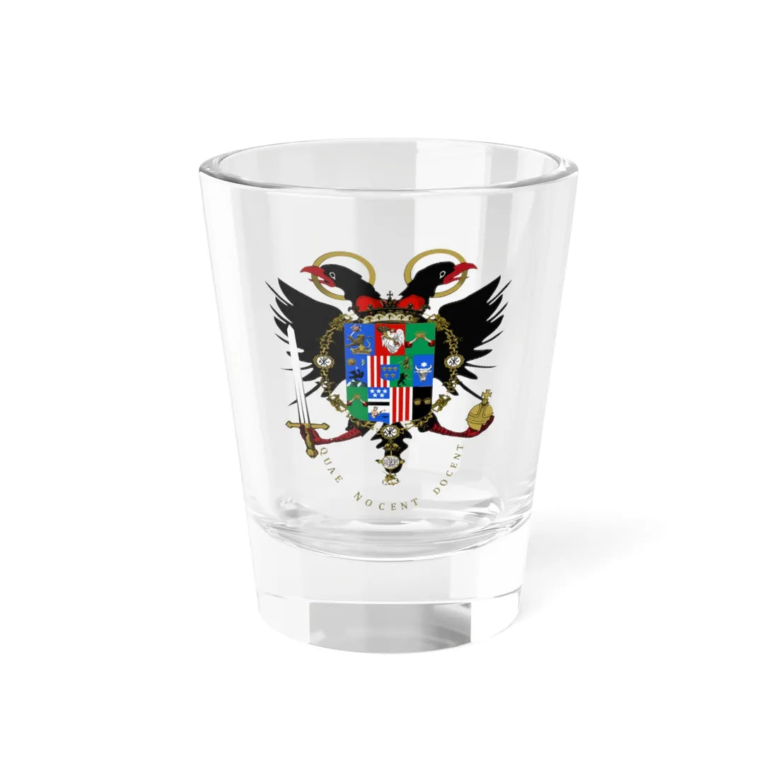 Cantacuzino family coat of arms variant ca. 1900 (Algeria) (Coat of Arms) Shot Glass 1.5oz 1.5oz - Go Mug Yourself