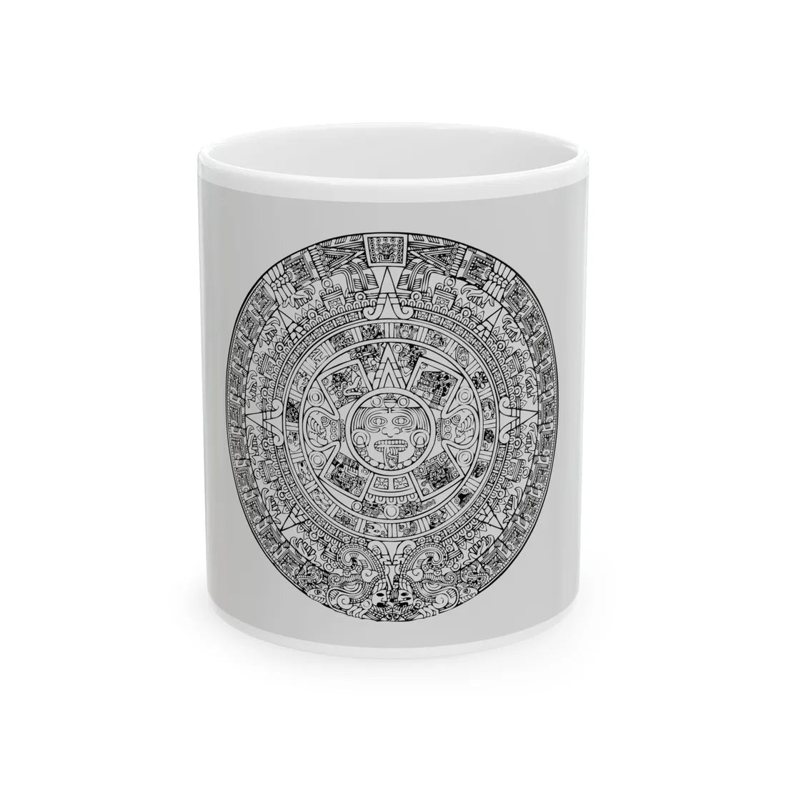 Canvas of the Aztec People (Mexico) White Coffee Mug 11oz - Go Mug Yourself