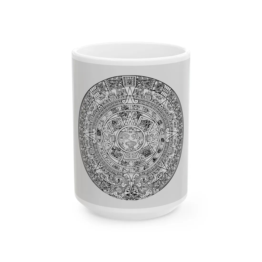 Canvas of the Aztec People (Mexico) White Coffee Mug 15oz - Go Mug Yourself