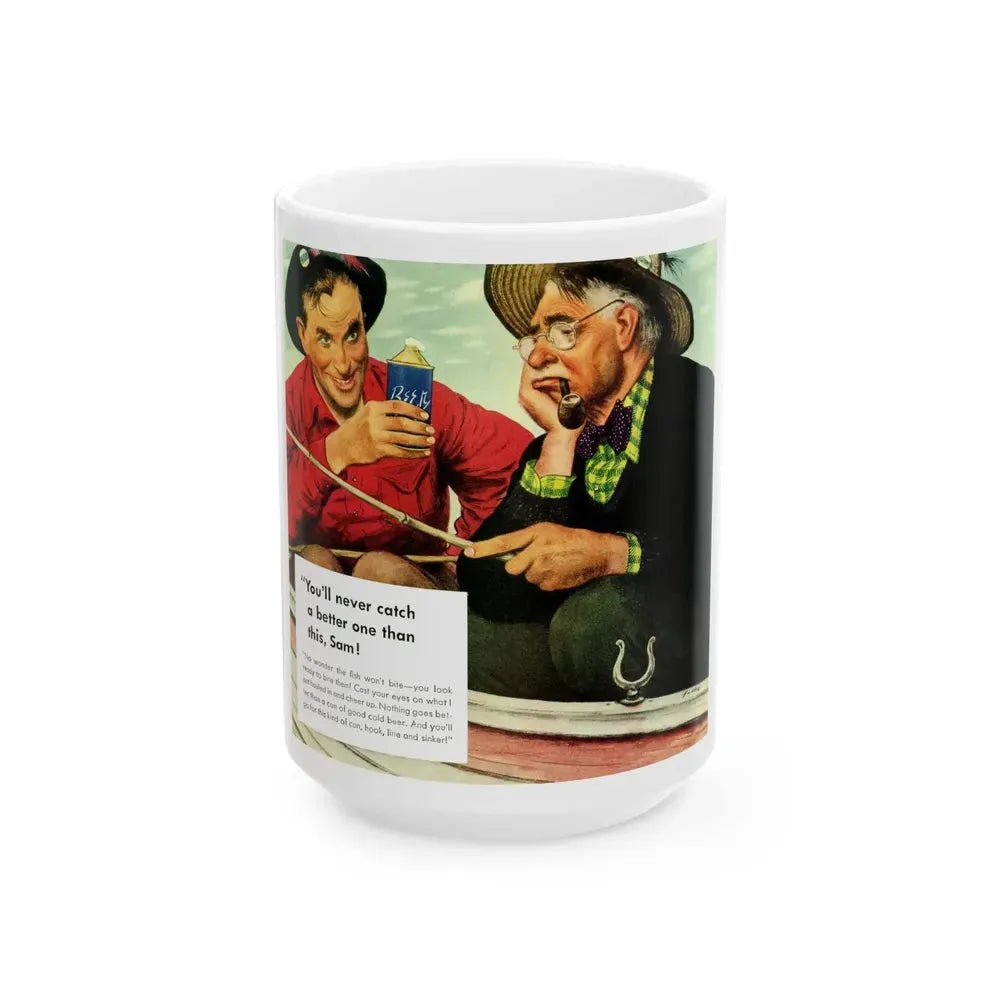 Cap-Sealed Can ad, Liberty, June 14, 1941 - White Coffee Mug 15oz - Go Mug Yourself
