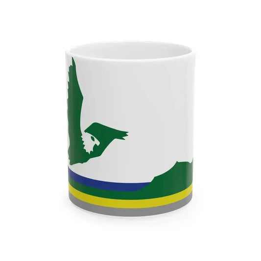 Cape Breton Island Flag Eagle (Canada) White Coffee Mug 11oz - Go Mug Yourself