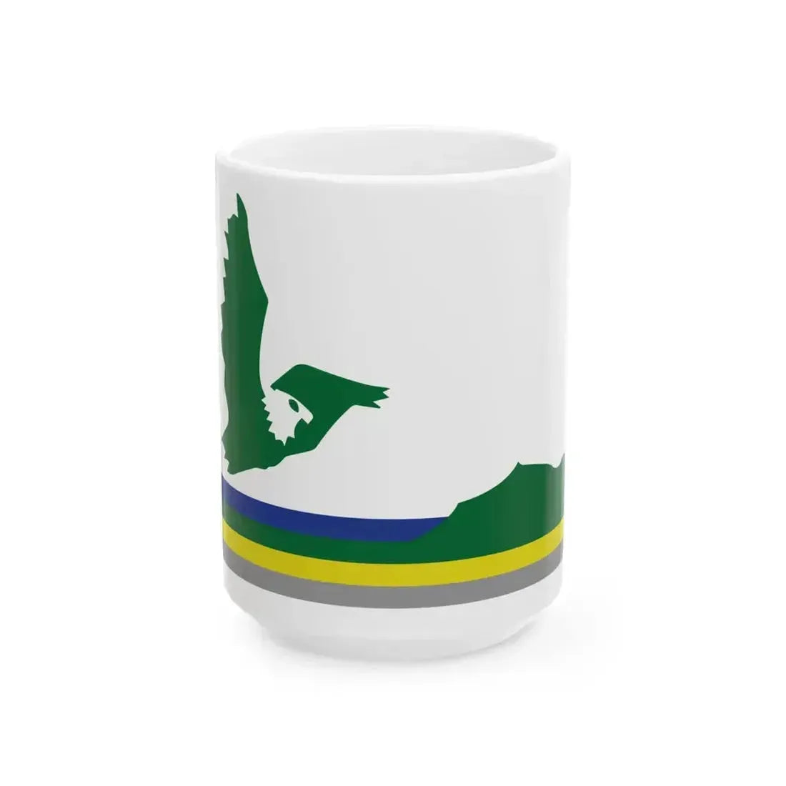 Cape Breton Island Flag Eagle (Canada) White Coffee Mug 15oz - Go Mug Yourself