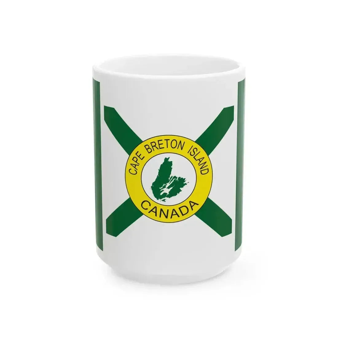 Cape Breton Island Flag Popular (Canada) White Coffee Mug 15oz - Go Mug Yourself
