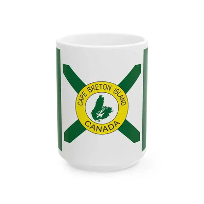 Cape Breton Island Flag Popular (Canada) White Coffee Mug 15oz - Go Mug Yourself