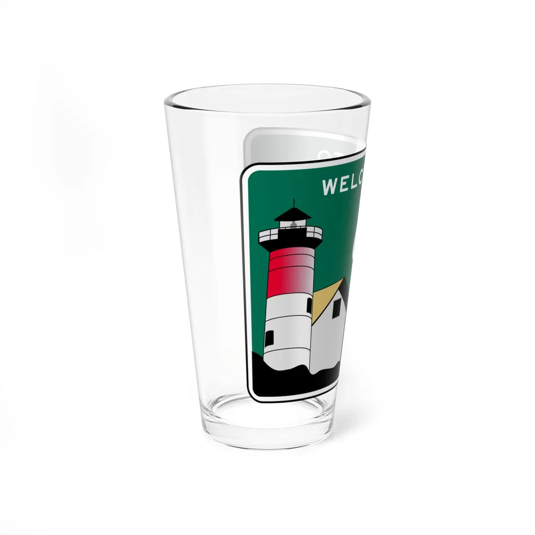 Cape Cod welcome sign (Massachusetts) (Road Sign) Pint Glass 16oz - Go Mug Yourself