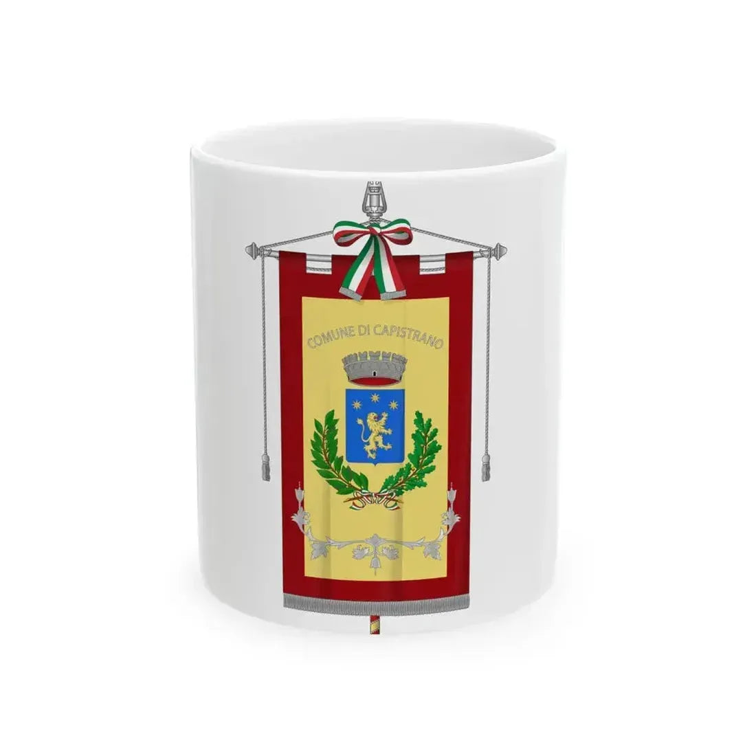 Capistrano-Gonfalone (Italy) White Coffee Mug 11oz - Go Mug Yourself