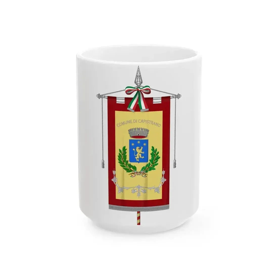 Capistrano-Gonfalone (Italy) White Coffee Mug 15oz - Go Mug Yourself