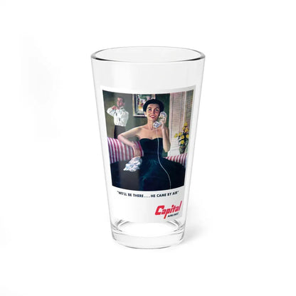 Capital Airlines ad,  We'll Be There ... He Came By Air (Magazine Illustration) Pint Glass 16oz 16oz - Go Mug Yourself