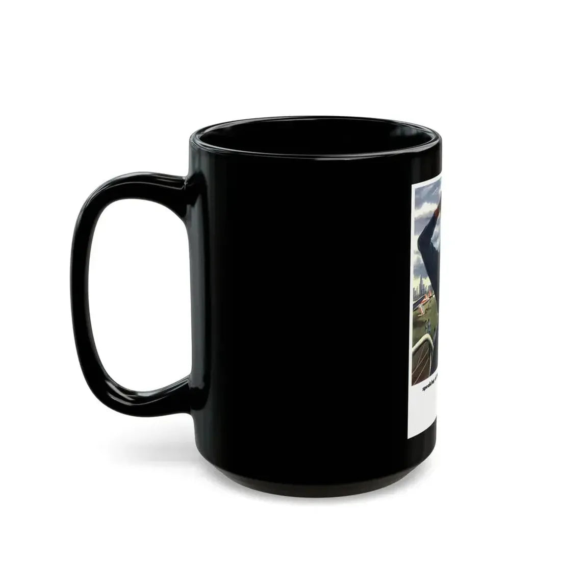 Capital Airlines advertisement - Black Coffee Mug - Go Mug Yourself