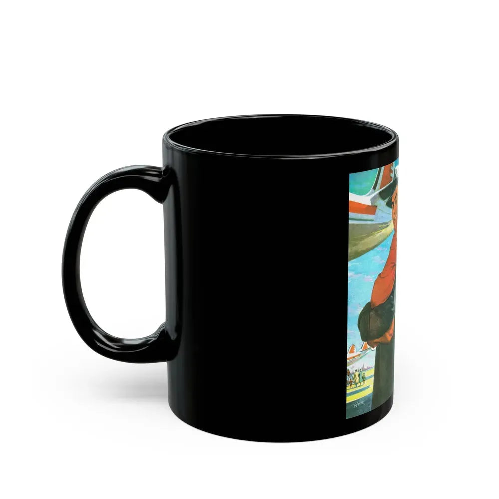 Capital Airlines advertisement, Collier's, March 15, 1952 - Black Coffee Mug - Go Mug Yourself