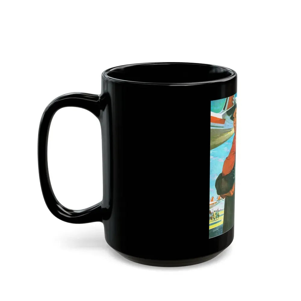 Capital Airlines advertisement, Collier's, March 15, 1952 - Black Coffee Mug - Go Mug Yourself