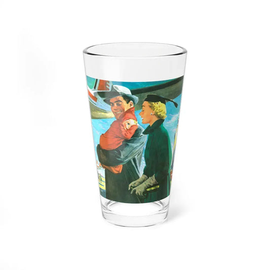 Capital Airlines advertisement, Collier's, March 15, 1952 (Magazine Illustration) Pint Glass 16oz 16oz - Go Mug Yourself