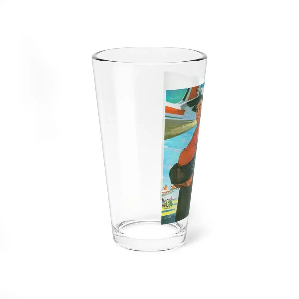 Capital Airlines advertisement, Collier's, March 15, 1952 (Magazine Illustration) Pint Glass 16oz - Go Mug Yourself