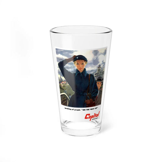 Capital Airlines advertisement (Magazine Illustration) Pint Glass 16oz-16oz-Go Mug Yourself