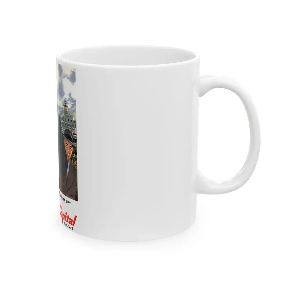 Capital Airlines advertisement - White Coffee Mug - Go Mug Yourself