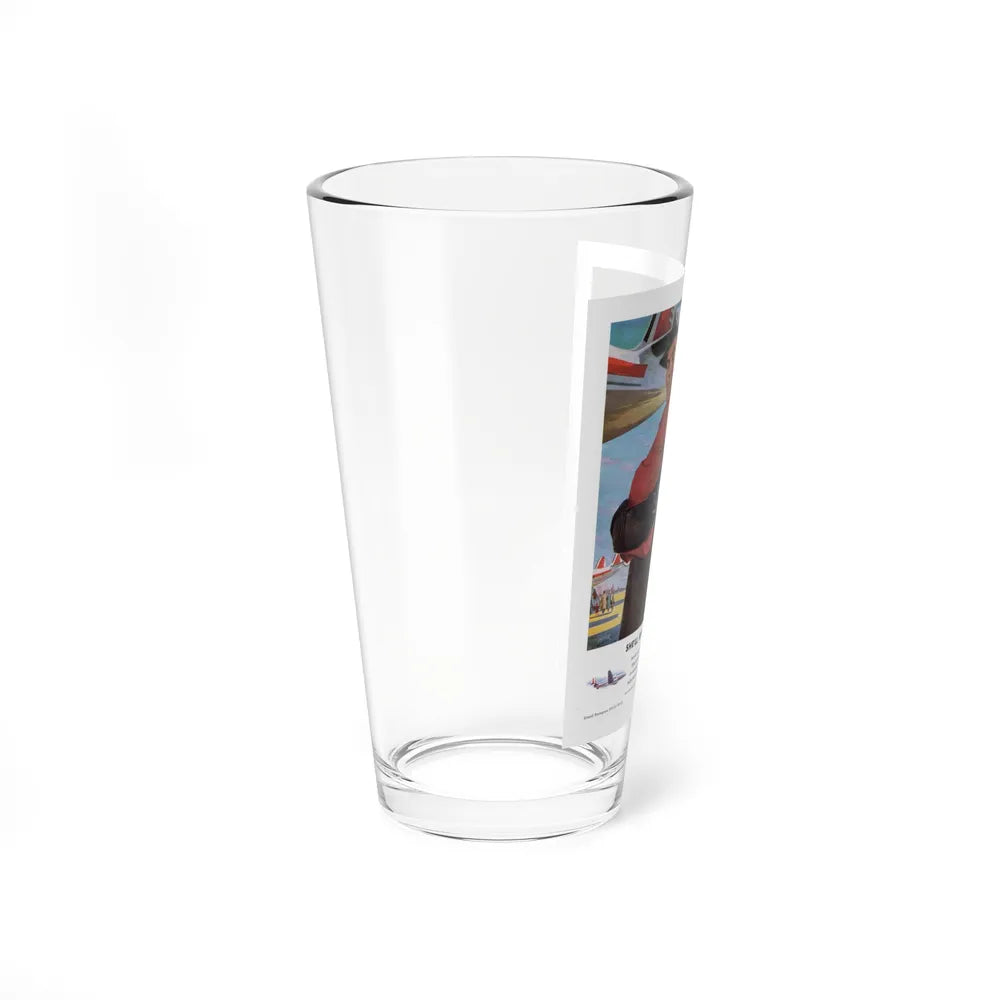 Capital Airlines - She'll Fly Before She Walks (Magazine Illustration) Pint Glass 16oz-Go Mug Yourself