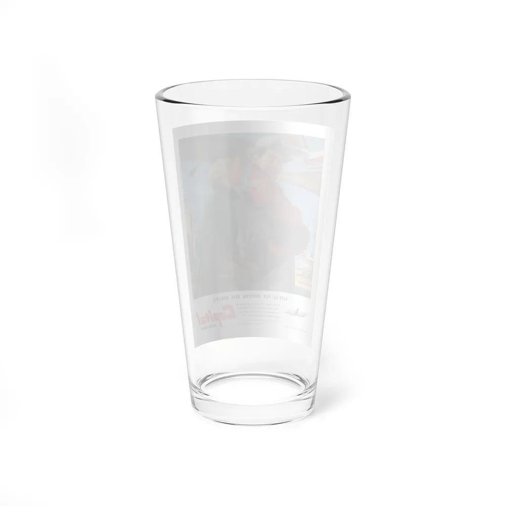 Capital Airlines - She'll Fly Before She Walks (Magazine Illustration) Pint Glass 16oz-Go Mug Yourself