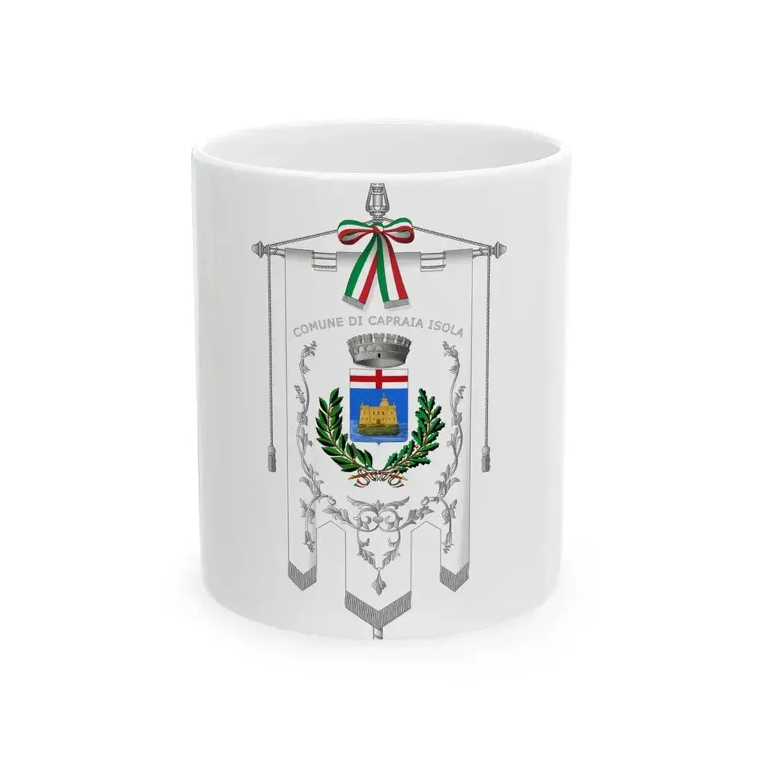 Capraia Isola-Gonfalone (Italy) White Coffee Mug 11oz - Go Mug Yourself