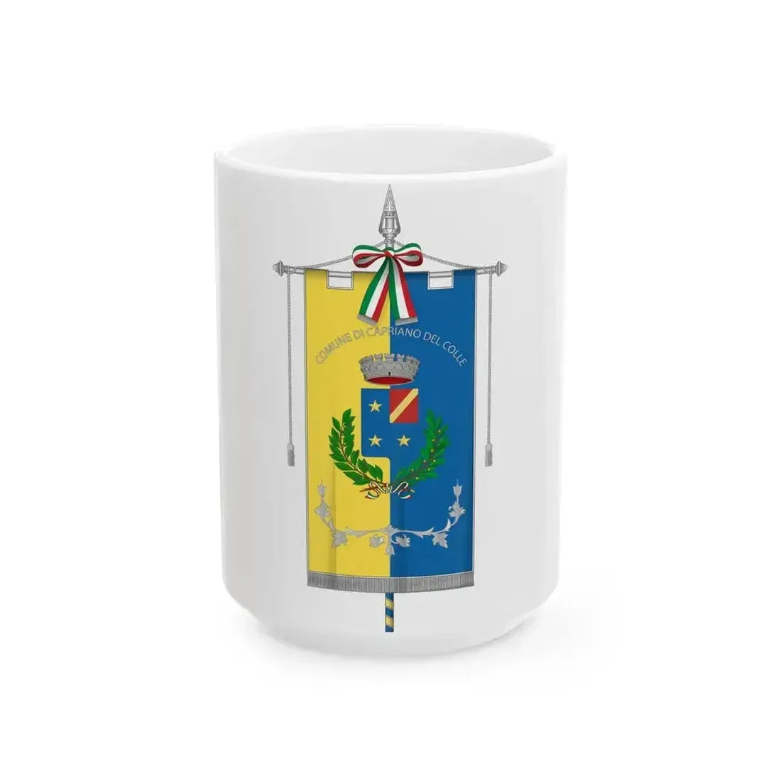 Capriano del Colle-Gonfalone (Italy) White Coffee Mug 15oz - Go Mug Yourself