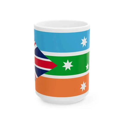 Capricornia Flag Ian Johnston Proposal (Australia) White Coffee Mug 15oz - Go Mug Yourself