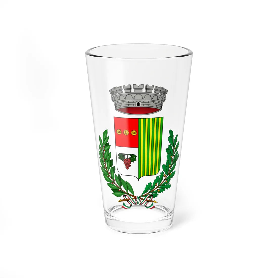 Capriglio-Stemma (Italy) (Coat of Arms) Pint Glass 16oz 16oz - Go Mug Yourself