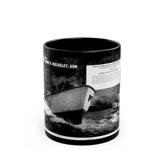 Capt. John D. Bulkeley, USN, Modern Man, August 1962 - Black Coffee Mug 11oz - Go Mug Yourself