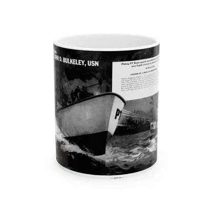 Capt. John D. Bulkeley, USN, Modern Man, August 1962 - White Coffee Mug 11oz - Go Mug Yourself