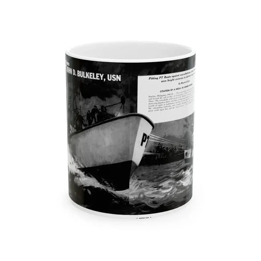 Capt. John D. Bulkeley, USN, Modern Man, August 1962 - White Coffee Mug 11oz - Go Mug Yourself