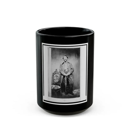 Capt. John D. Ritter, Union Officer In The 32nd Indiana Regiment, Full-Length Portrait, Standing, Facing Front (U.S. Civil War) Black Coffee Mug 15oz - Go Mug Yourself