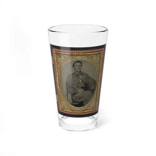 Captain Alexander Dixon Payne Of Co. H, 4th Virginia Cavalry Regiment, With Sword (U.S. Civil War) Pint Glass 16oz 16oz - Go Mug Yourself