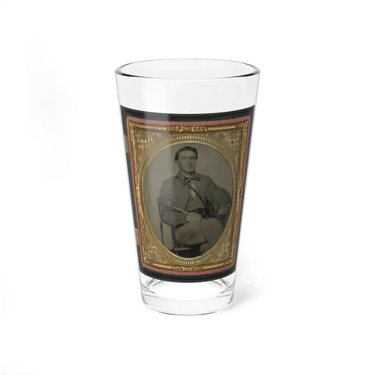Captain Alexander Dixon Payne Of Co. H, 4th Virginia Cavalry Regiment, With Sword (U.S. Civil War) Pint Glass 16oz 16oz - Go Mug Yourself