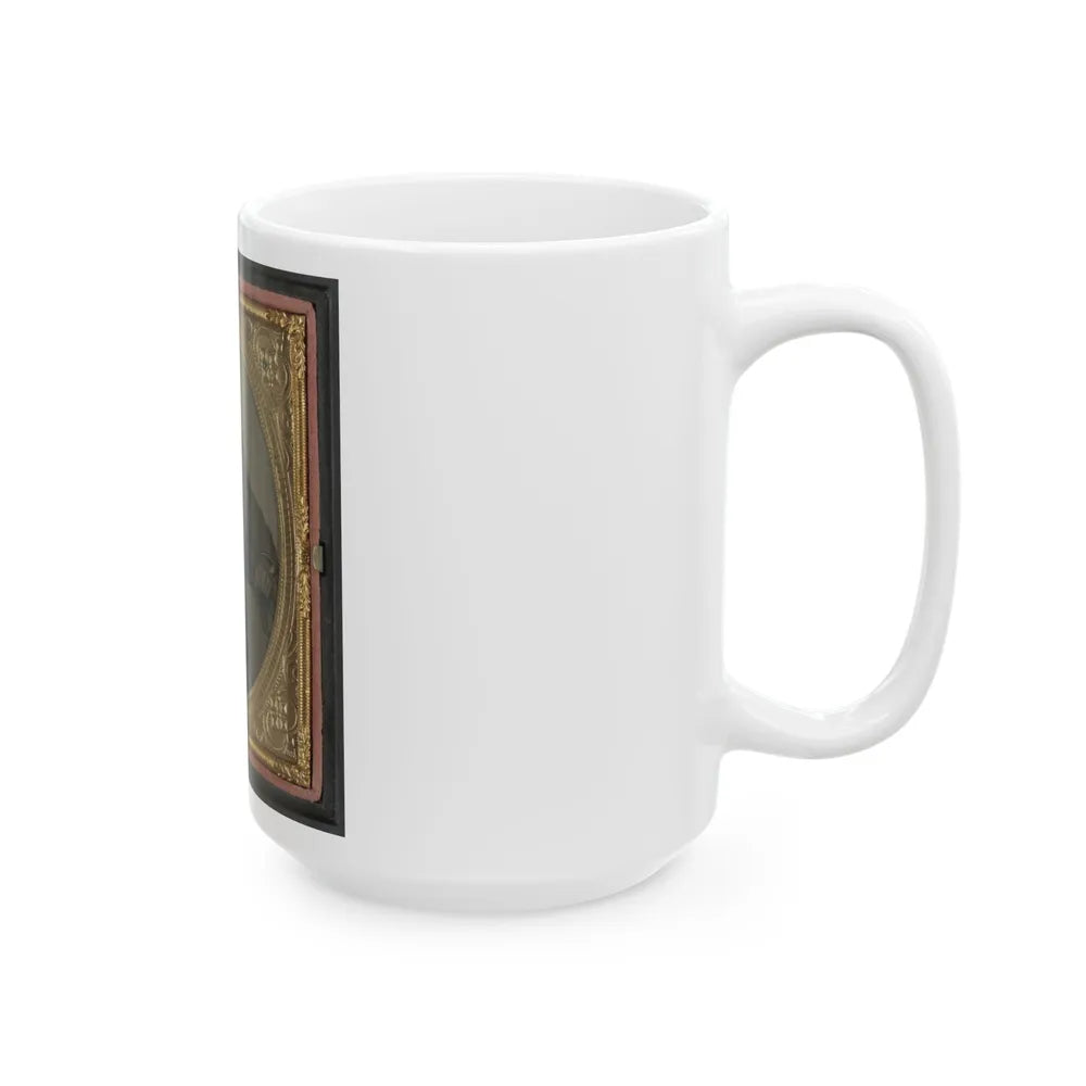 Captain Alexander Dixon Payne Of Co. H, 4th Virginia Cavalry Regiment, With Sword (U.S. Civil War) White Coffee Mug-Go Mug Yourself